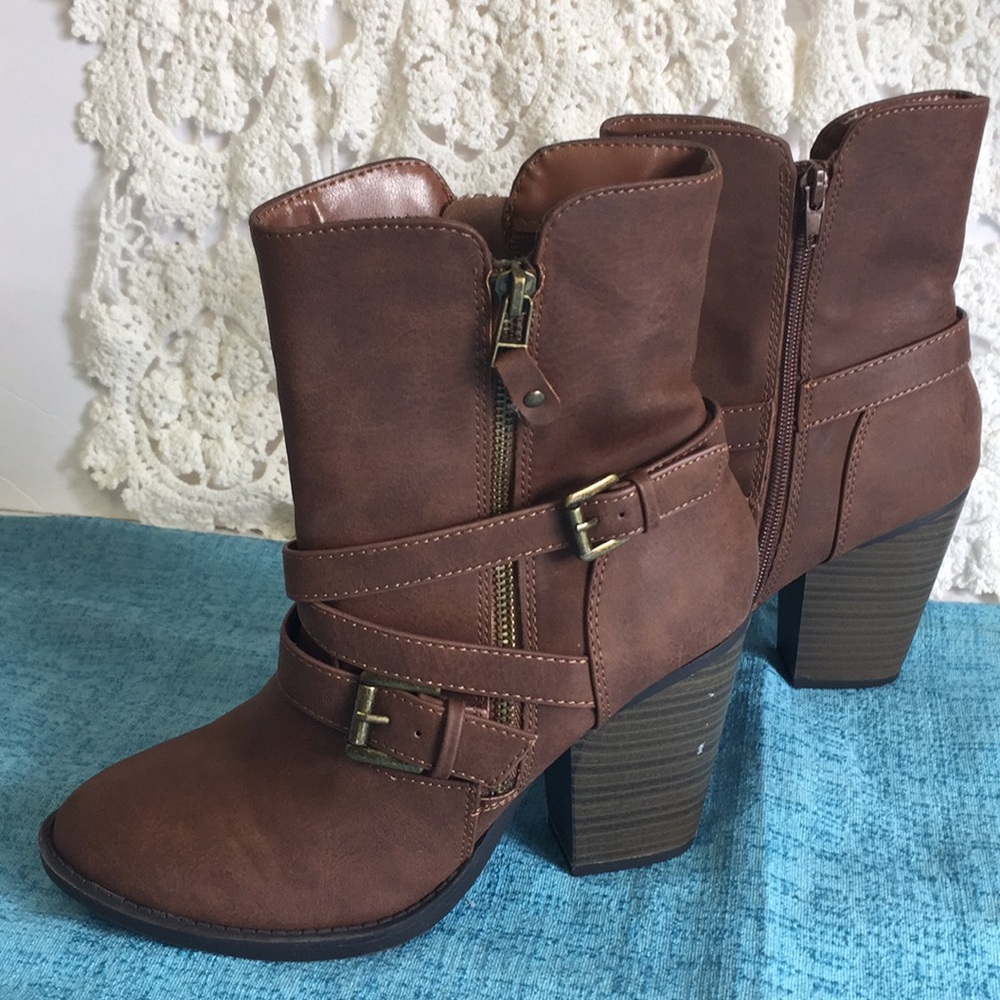 Soda Half Boots Brown Size 7 NWOT
